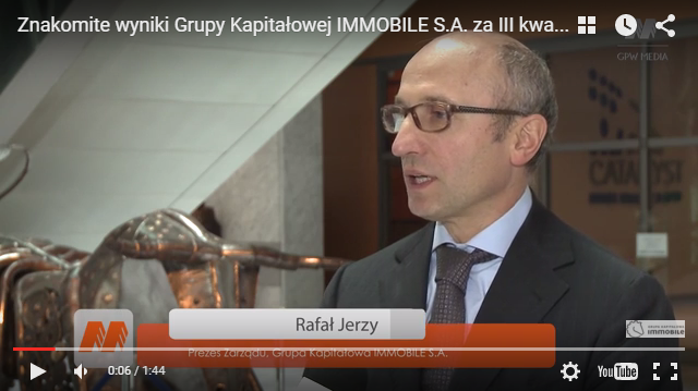 Komentarz Prezesa do wyników finansowych za III kwartał