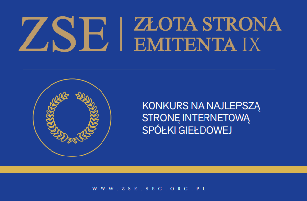 Nasza strona internetowa w II etapie konkursu Złota Strona Emitenta