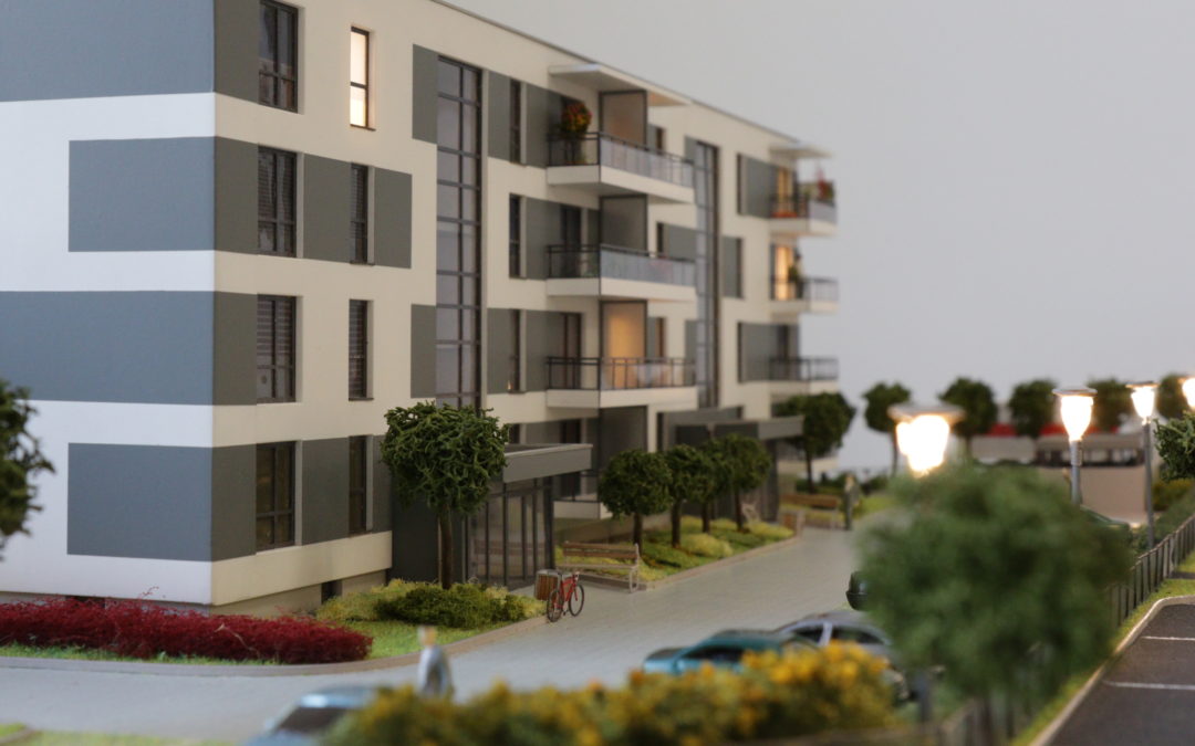 Mock-up of the model building of Osiedle Uniwersyteckie