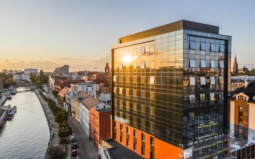 Completion of the facade and visit to the construction site of the Focus hotel in Bydgoszcz